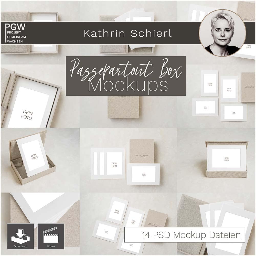 TITELBILD Mockups PASSEPARTOUT-BOX von Kathrin Schierl für Projekt GemeinsamWachsen